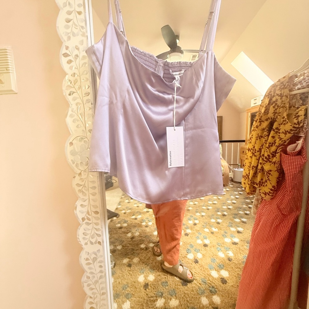 Lavender Satin Adjustable-Strap Camisole - Women Intimates & Sleepwear